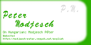 peter modjesch business card
